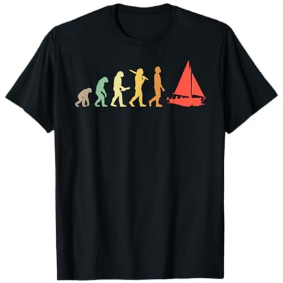 Retro Segeln Evolution Geschenk für Segler & Skipper T-Shirt