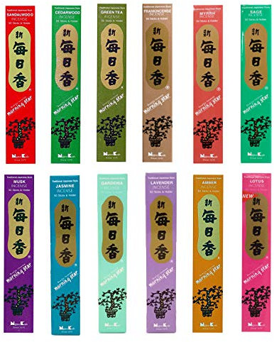 Morning Star Nippon Kodo Incenso 12 Fragranze Assortite 12 Confezioni da 50 Bastoncini