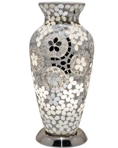 Mosaik-Glasvase – verspiegelt im Art-déco-Stil