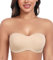 DotVol Diario Sujetador sin Tirantes Multiposiciones Ajustables para Mujer con Aros (105D,Beige)