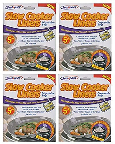 Sealapak 40 Slow Cooker Liners Cooking Bags 8 x 5 Pack For Round & Oval Cookers
