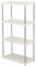 Holdfiturn 4 Tier Storage Shelving Unit 80.5x41x22cm Storage Shelf Multipurpose Metal Modern Small Storage Rack for Pantry Kitchen Livingroom Bathroom
