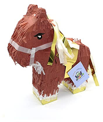 Nislai Pferd Pinata | Ideal als Pinata Geburtstag | Pinata Hochzeit | Geschenkidee | Pferd Party Dekoration oder als Pinataspiel | u. 43x33x10 cm