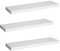 WOLTU Étagère Murale, Étagère Suspendue, Étagère Flottante en MDF, Lot de 3, Blanc, pour Salon, Cuisine, Chambre, Salle de Bain etc RG9370ws-3