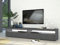 Dmora - Meuble TV Nemo, Buffet bas de salon avec 2 portes, Base pour meuble TV, 100% Made in Italy, 200x45h36 cm, Ardoise, avec lumière LED