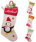 BYWEXCLESD Weihnachtsstrumpf Kamin Personalisiert mit Namen Personalisierte Christbaumschmuck Familie Kinder Junge Mädchen