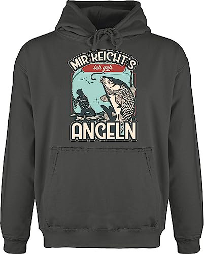 Hoodie Herren Pullover Männer - Angler Geschenke & Zubehör - Mir reicht's ich geh angeln - XL - Anthrazit - angel gehe pullis fischerei reicht pulli fischen reichts hoddies/pullies fishing hoodies