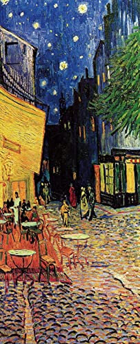 A.Monamour Türtapete Selbstklebend Türfolie Türposter 3D Café-Terrasse Bei Nacht Poster Von Vincent Van Gogh Vinyl Folie Türdeko Tapete Wandbild Türaufkleber Türtattoo 90 x 200 cm