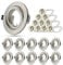 Unikcst 10er LED Einbaustrahler GU10 Set, 76-90mm Einbauleuchten Schwenkbar Rund Einbauspots Edelstahl- Durchmesser 98mm