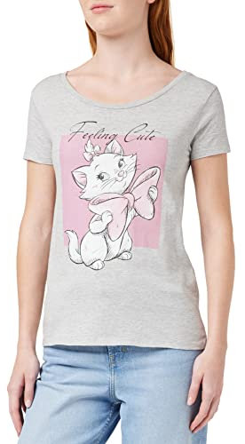 Disney WODARISTS024 T-Shirt, Gris Melange, L Femme
