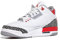 Jordan Grade School Jordan 3 Retro Fire Red Weiß/Feuerrot-Schwarz, Weiß/Feuerrot/Zementgrau/Bla, 36 EU