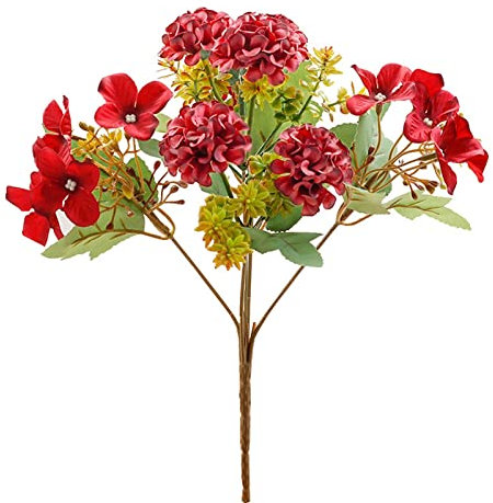 Standaschenbecher Für Draußen Pink 1 Bündel künstliche Rosen aus Kunststoff, Seidenblume, geeignet für die Pflanzendekoration des Familienhotels, Hochzeit, Weihnachten, Bürotisch (@-D, One Size)