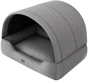 Hundehöhle Hundebett Katzenbett Hundehütte Haustierbett Hundehaus Hundeliegen Hundesofa Korb Sofa Hundekissen Schlafplatz, Graphit, 82x58 cm