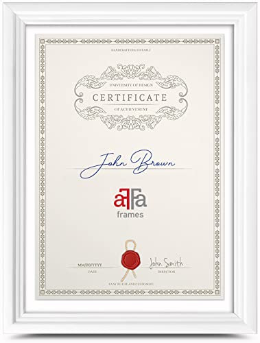 aFFa frames - Retro Bilderrahmen Holz, the frame, holzrahmen für Bilder, Fotos, bilderrahmen 40x50 cm Weiß