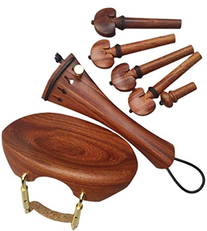 HUNYNB Violine Ersatz Teile Palisander-Geigenbeschläge-Set 4/4 Full Size Violinenzubehör