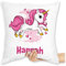 Kissen 40x40 Zierkissen - Einhorn Name I Unicorn I Einhörner - 40 x 40 cm - Weiß - einhornkissen Unicorns Pillow Einhorn-Kissen einhörnern sitzkissen kuschelkissen personalisierter mädchen