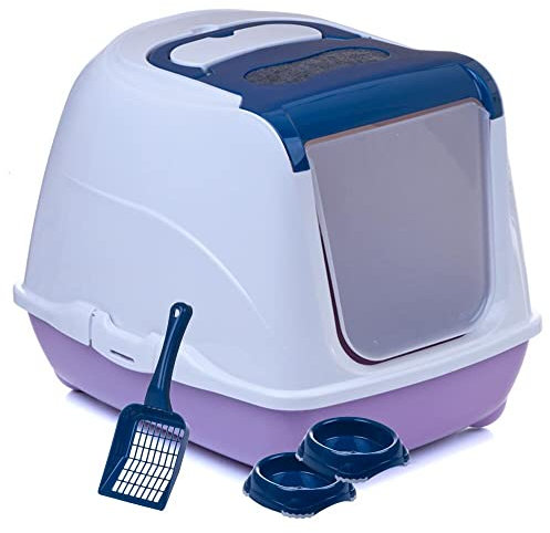 Sondermodell Flipcat 50 blau/Flieder + extra Schaufel + 2 Näpfe