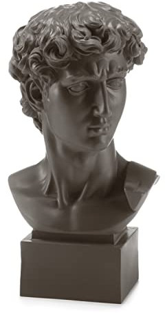 Palais Royal Skulptur Figur Büste David von Michelangelo 18cm Grau Harz