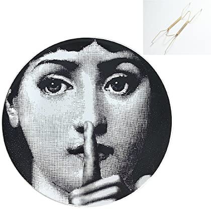 Beccalame Dekorative Teller, handgefertigt, Keramik, Ornament für Zuhause und Büro, Wanddekoration (mit Aufhänger) (F9)