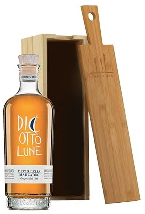 Grappa Diciotto Lune con Teca e Tagliere