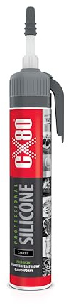 CX80 | Professional Silikon • Ökologisch – schwarzer Dichtstoff, elastisch & lösungsmittelfrei, haftstark auf rauen Oberflächen, öl- und temperaturbeständig | 210 ml Applikator