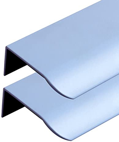 2 Stück Versteckter Schrankgriff Möbelgriffe Blau Aluminium Türklinken Kinderzimmer Küchengriffe Schubladengriff Knöpfe für Kleiderschrank,Schlafzimmer,Badezimmer (Total length 80mm)