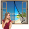 Finestra Con Schermo Magnetico Tenda 110x110 cm Zanzariera Elettromagnetica Non Necessita Perforazione Installazione Doors Finestre Usate, SupFinestra Personalizzazione Nero Z