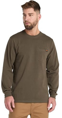 Timberland PRO Men's Core Pocket Long-Sleeve T-Shirt, Olive Night, XL