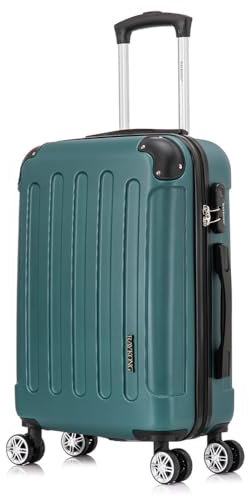 RAYKONG Maleta Cabina ABS 55x40x20cm (40L) - Trolley pequeña Equipaje de Mano - Verde