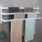 Handtuchstange Bad 3-Stöckig mit Haken,Handtuchhalter 70cm breit Gross ohne Bohren/Lochstanzen Handtuchstange,Aluminium Selbstklebend Wand Badetuchhalter, Wasserdicht Rust Towel Bar