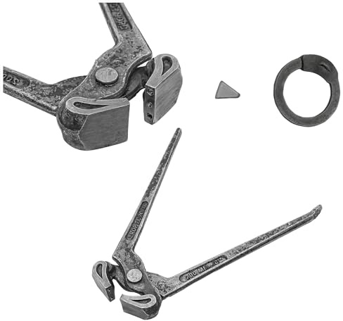 Lord of Battles Rivettatrice forgiata a mano per armature in maglia di catena fai da te, riparazione o costruzione di armature medievali per posta (pinza per rivettatura a catena)