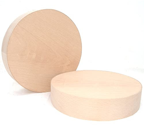 Woodturning Bowl Blanks and Clock Blanks - Choose Your Size and Species (Beech 205mm X 73mm)