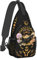 Moth Moon Crossbody-Taschen, Hexen-Reise-Crossbody-Taschen für Damen, Sonne, Mond, Hippie, Pilz, Gothic, Hexe Geschenke, Schwarzmotte