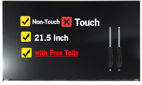 POBRIDA Nuovo Schermo di Ricambio MV215FHM-N40 per 21.5 Pollici Laptop FHD 1920x1080 30Pin 60Hz Non-Touch LCD Display Panel