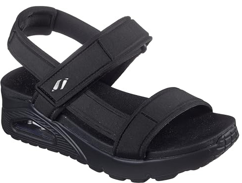 Skechers Femme UNO Summer STAND2 Sandale, Black, 40 EU
