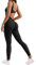 ZAAYO Damen Jumpsuit Tight Scrunch Butt Overalls Lang Ärmelloser Sport rückenfrei Jumpsuit Yoga Bodycon Einteiler Ganzkörperanzug Stretch Elegant Jumpsuits