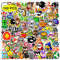 GTOTd Pixel Cartoon Stickers (100Pcs) Cute Cartoon Gifts Merch Party Supplies Vinyl Water Bottle Luggage Guitar Skateboard Aesthetic Stickers for Teens
