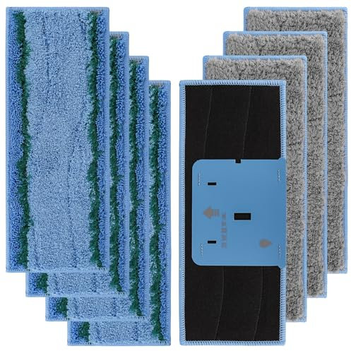 Sgizoku 8 Stück Waschbare Wischtücher für iRobot Braava M6 Serie,Wiederverwendbare Mop-Pads für i Robot Braava Jet M6134 (M6-Mixed 8pcs)