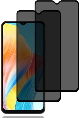 BCHKLAI Protector Pantalla de Privacidad para Oppo A38/Oppo A18 [2 Piezas] | Cristal Vidrio Templado Antiespia para Oppo A38 4G/Oppo A18 4G, Dureza 9H, Anti-Rasguños, Sin Burbujas, Anti-Espía