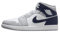 Jordan Herren 1 Mid White/Midnight Navy-Wolf Grey (DQ8426 104), White/Midnight Navy-Wolf Grey, 46 EU