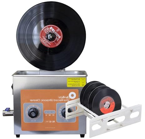 STWBHW Vinyl Record Ultrasonic Cleaner,4L Ultrasonic Vinyl Record Cleaner,Ultrasonic Cleaner, Vinyl Record Washing Cleaning Machine 1-60min with Heating Function