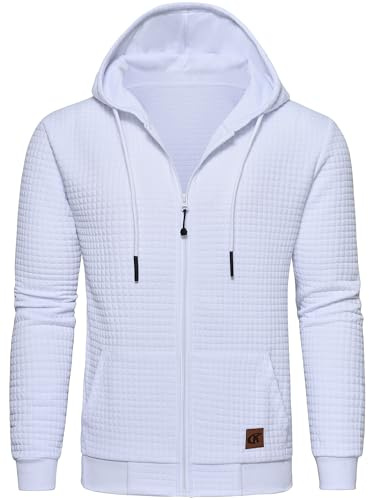 Tyhengta Herren Jacke Kapuzenpullover Sport Kapuzenjacken Langarm Pullover Jacke Kapuzen Sweatshirt mit Taschen