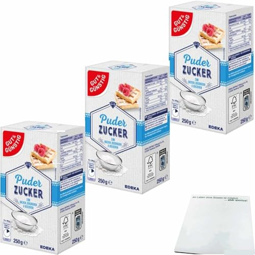 usy Bundle für Gut&Günstig Puderzucker 3er Pack (3x250g Packung) + usy Block