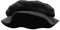 FURPHI Mittelalterlicher Tudor Flat Cap Faux Wildleder Hut Renaissance Ren Faire Kostüm Zubehör für Männer Frauen (Schwarz)
