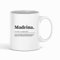 Taza Frase Definición Madrina Regalo Familia Taza de Cerámica regalos originales (madrina)