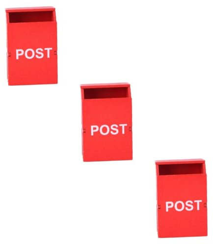 BAZEITFLOW 3stücke Miniatur Vintage Briefkasten Aus Dekoratives Zubehör Für Puppenhäuser Und Miniatur-szenen Für Kreative Wohnaccessoires Und Spielzeugdekoration