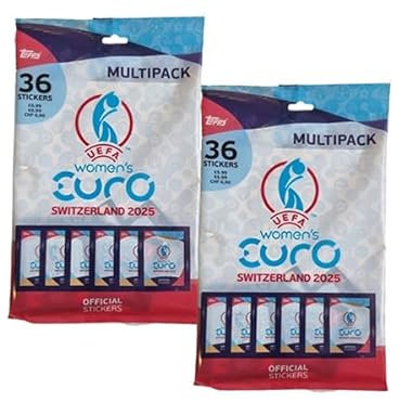 Topps Frauen Women EURO 2025 Sticker / 2x Multipack je 6x Stickertüten