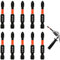 10 PCS 50mm PZ2 Impact Duty Screwdriver Drill Driver Bits Sets, High Hardness Super Strong Magnetic Drill Screwdriver Bit Premium S2 Steel Pozidriv Impact Driver Bit Holder