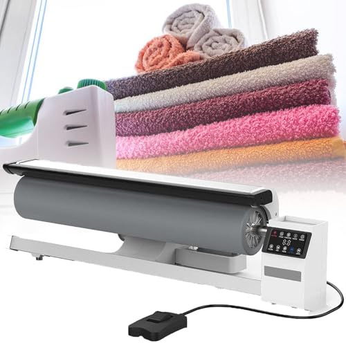 YANGYMM Plancha de Vapor Rotativa, Plancha Profesional de 2950 W con Pedal, 90 Cm, Vaporizador Industrial para SáBanas, para Ropa de Cama y SáBanas de Hotel
