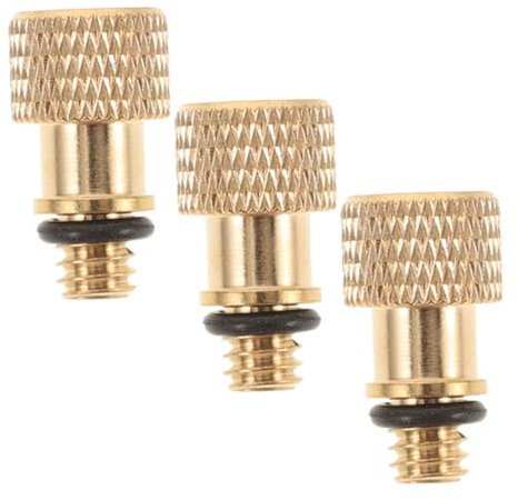 Cabilock 3pcs Copper Presta Valve Adaptor Durable Bike Pump Nozzle for Road Mountain Bikes Lightweight Portable and Compatible with Various Air Pumps for Easy Inflation